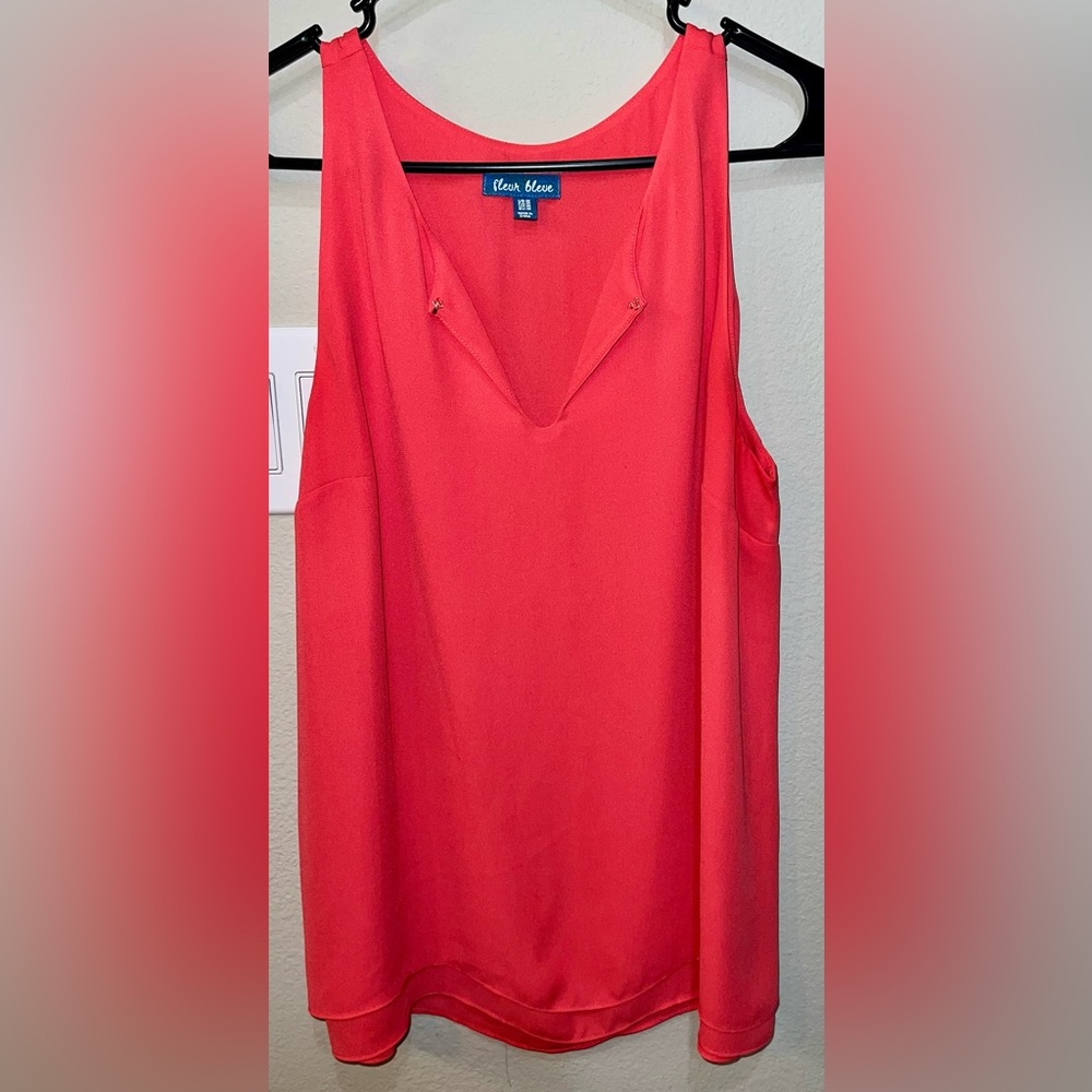 Fleur Bleue Lined Coral Tank Sz M